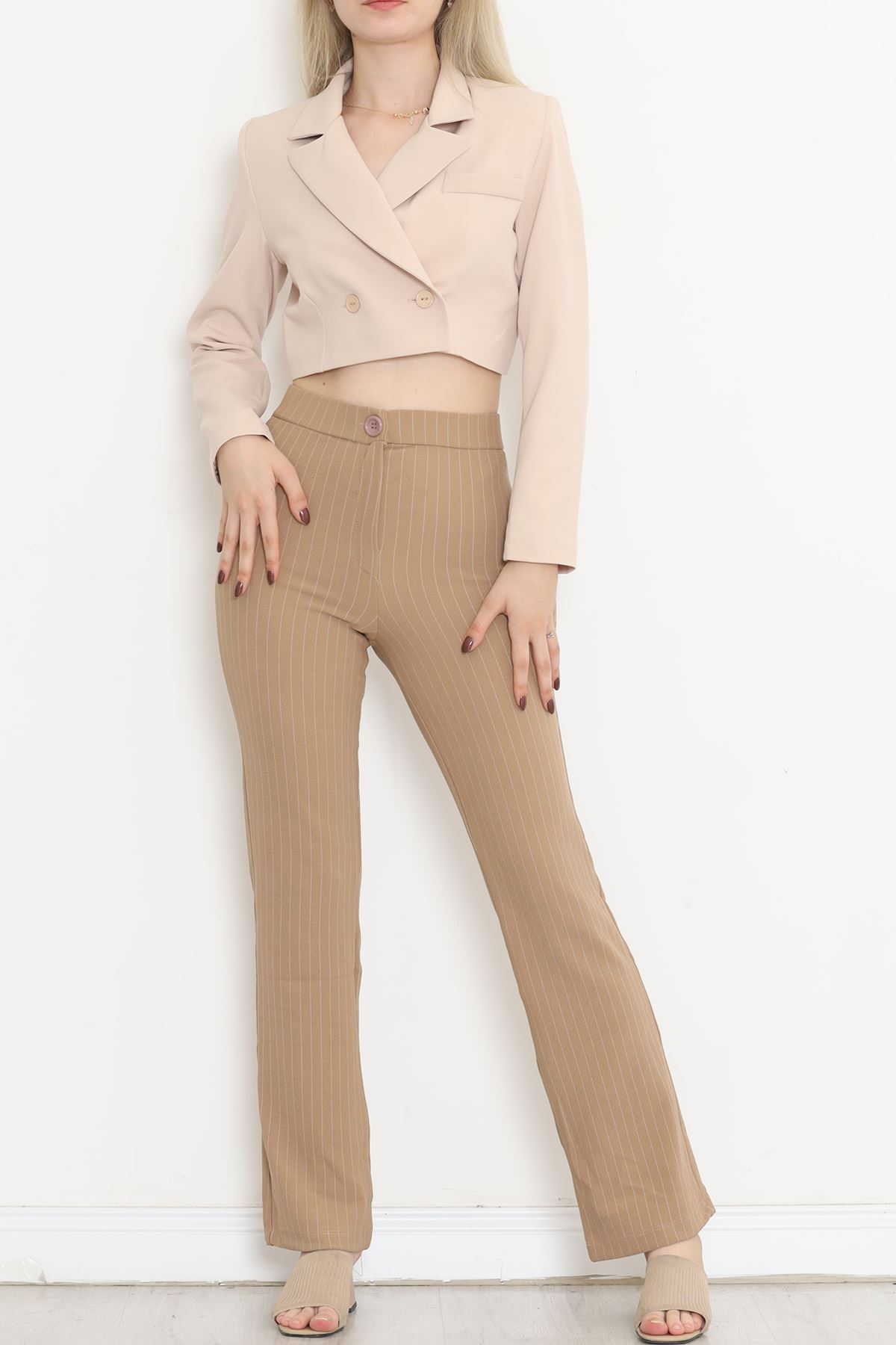 Crop Jacket Beige