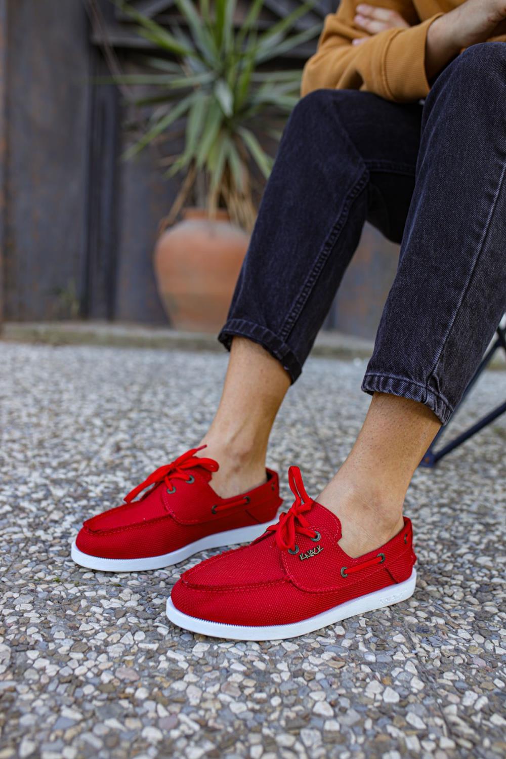 Seasonal Linen Shoes Red