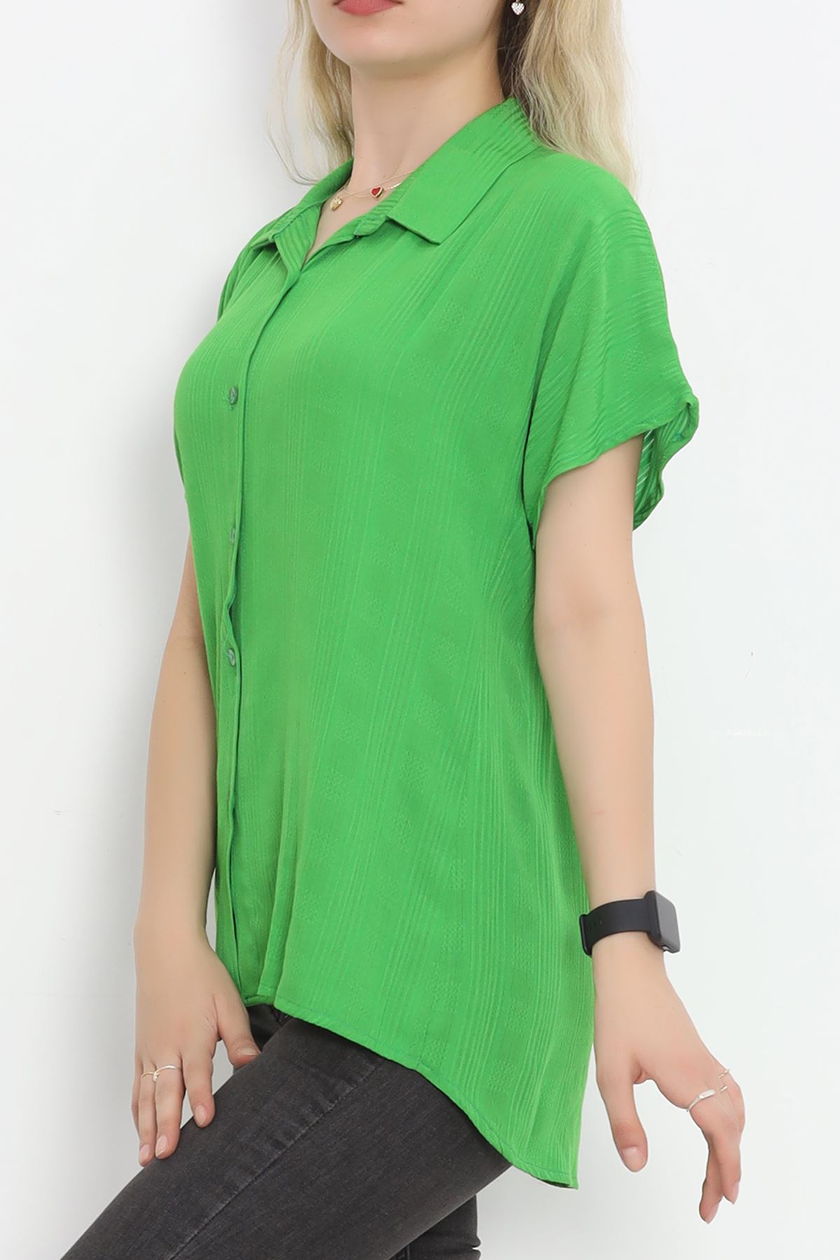 Bat Sleeve Shirt Light Green