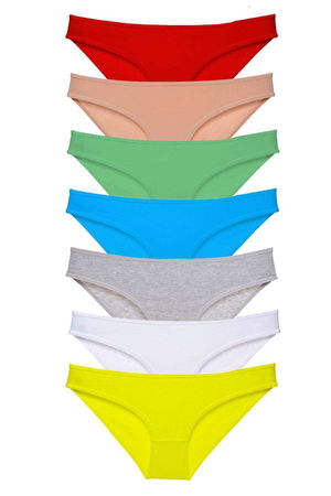 7pcs Super Eco Set Lycra Women Slip Panties Multicolor