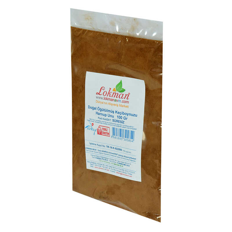 Carob Flour Harnup Flour Ground Natural 100 Gr Package