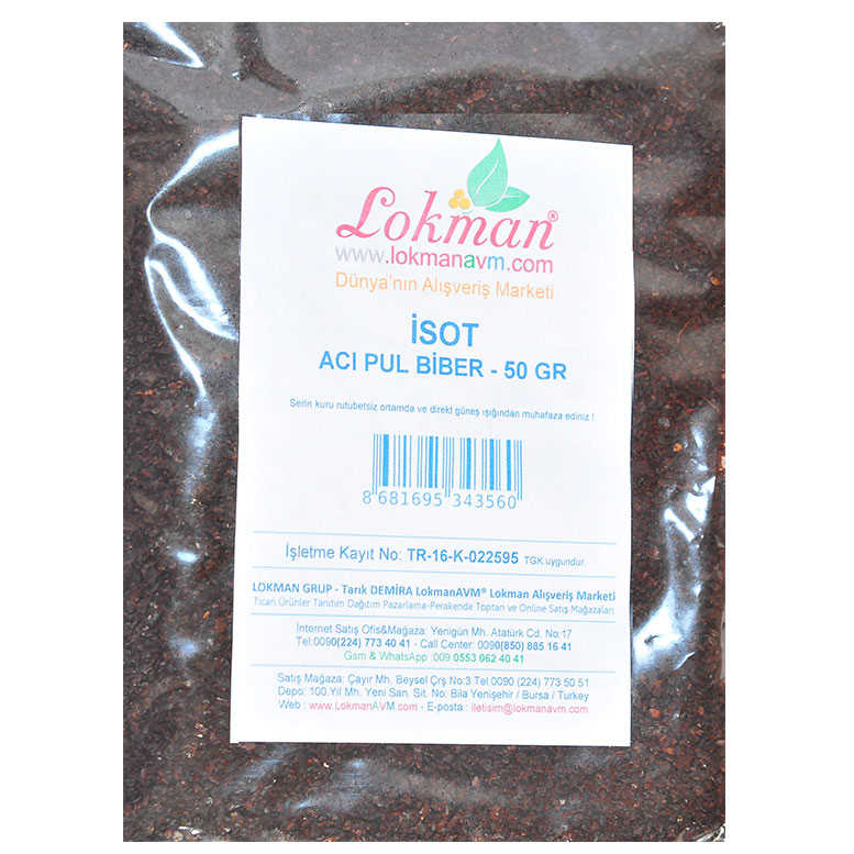 Chili Pepper Hot Isot Pepper 50 Gr Package