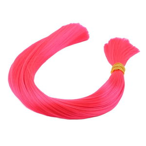 Neon Pink Multicolored Synthetic Gnarled Hair / 1Kg