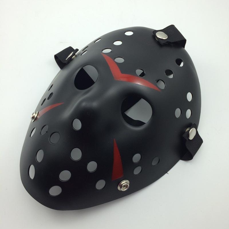 Black Color Red Stripe Full Face Hockey Jason Mask Hannibal Mask