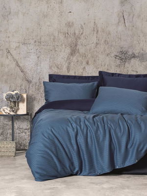 Double Smart Bamboo Satin Duvet Cover Set Petrol