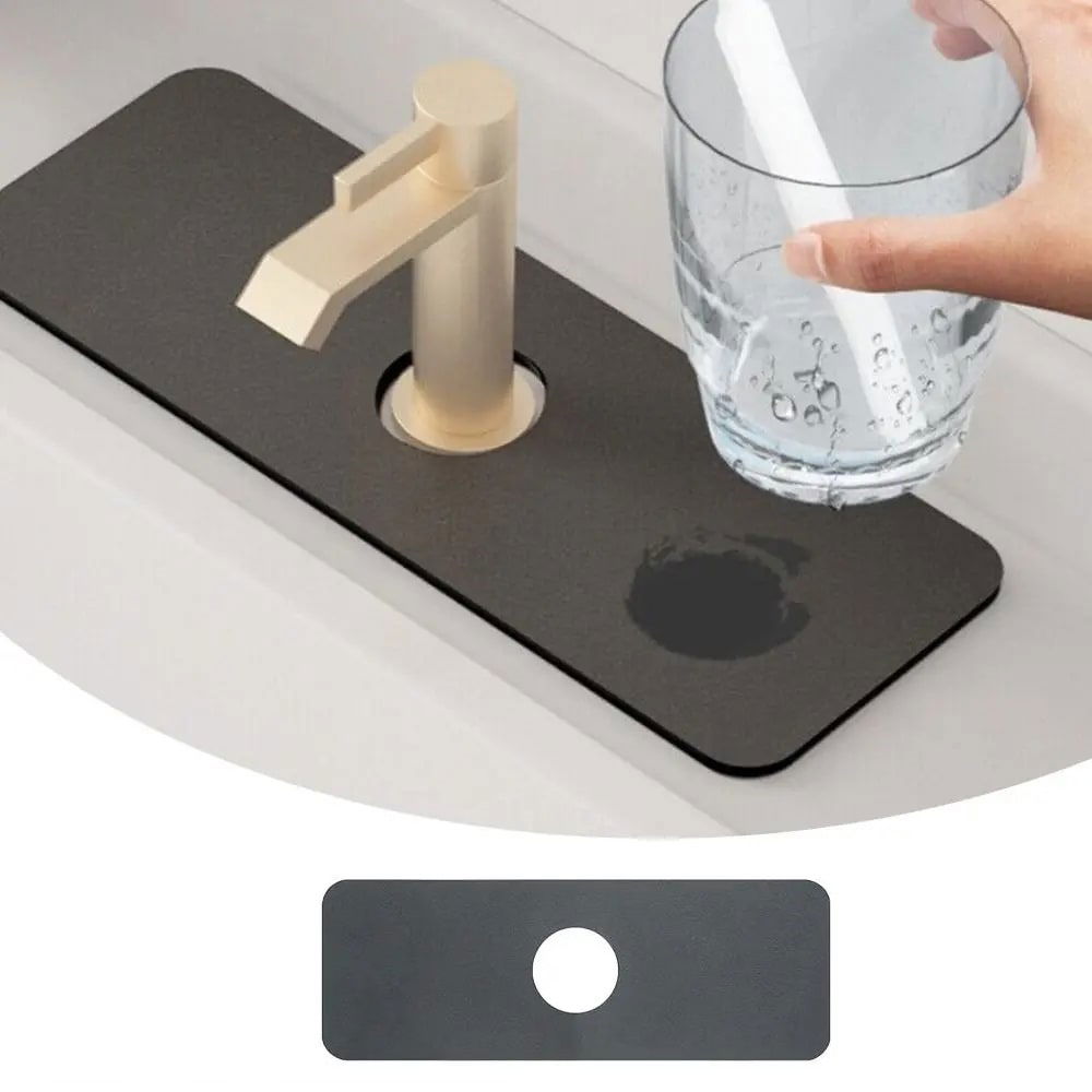 Water Absorbent Magic Kitchen Bathroom Faucet Mat Sink Edge Mat