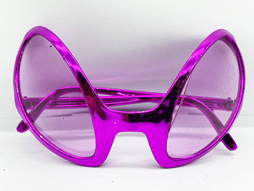 Retro Glasses - 80s 90s Party Glasses Fuchsia Color 8x13 cm