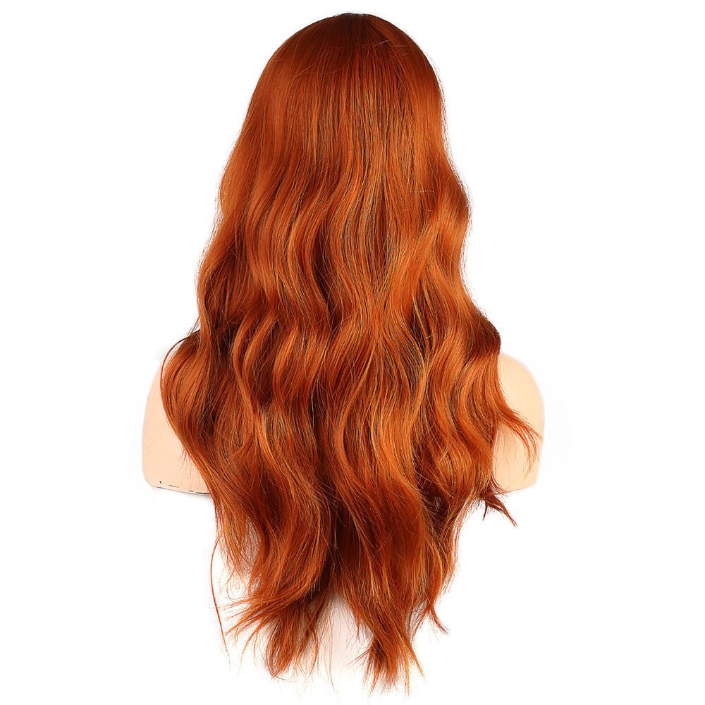 Kanekalon Fiber Synthetic Medium Wig with Wavy Special Bangs / Copper