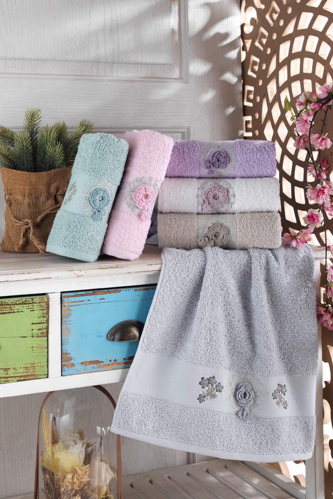 NH Liva Colorful Handcrafted Embroidered 6-piece towel 50x90cm