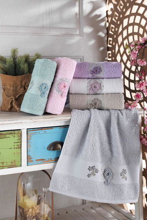 NH Liva Colorful Handcrafted Embroidered 6-piece towel 50x90cm