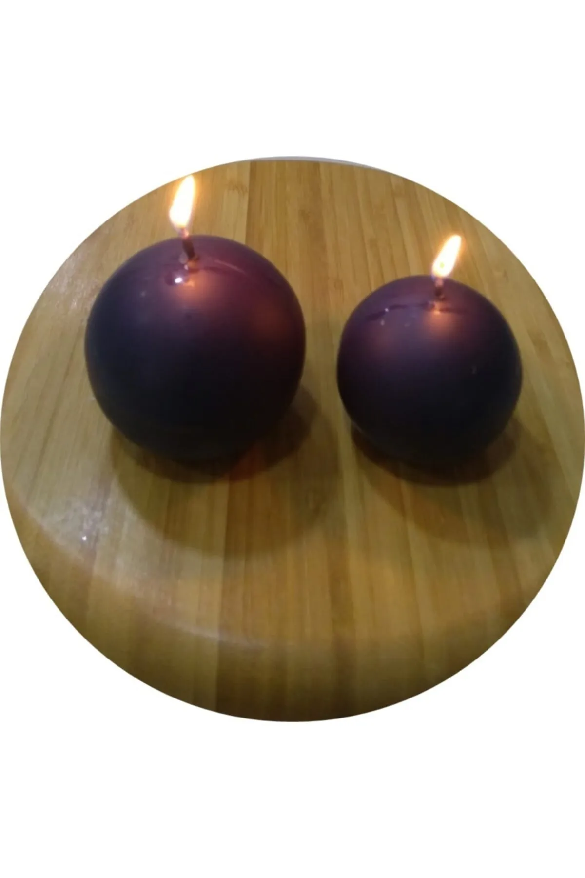 2-Piece Candle Set Ball Large Size Small Size Colorful Turk-G300