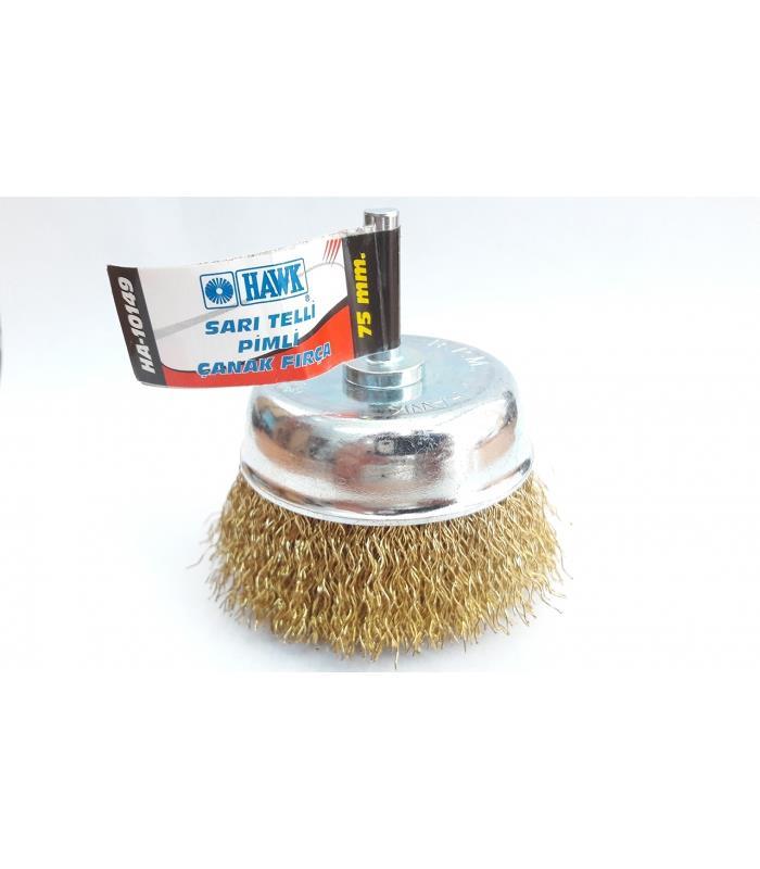 Hawk HA10149 Pinned Yellow Wire Dish Brush 75 mm