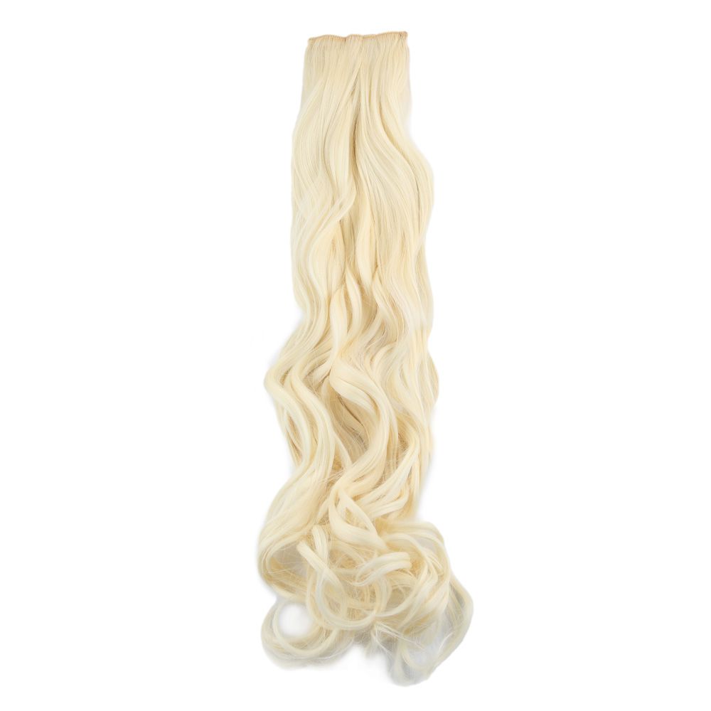 Kanekalon Fiber Synthetic Wavy 8 Piece Hair Snaps / Light Platinum