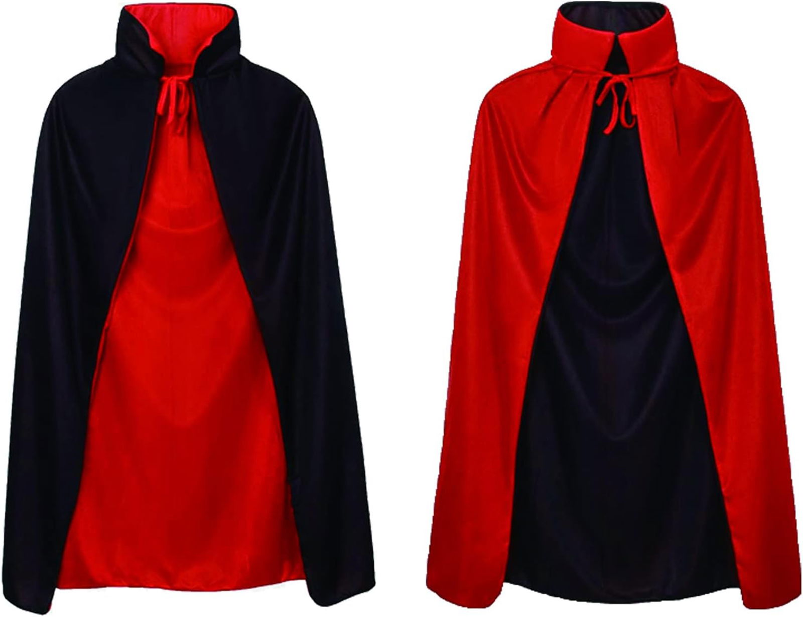 Reversible Black and Red Collared Cloak 90 cm Child