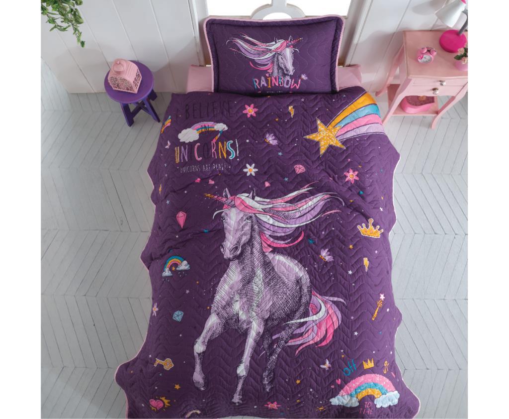 Single Bedspread v1 Purple