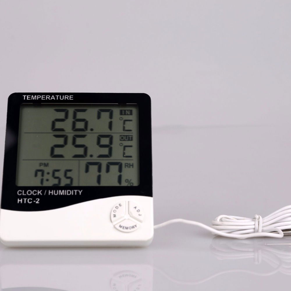 Desktop Indoor - Outdoor Digital Thermometer Humidity Meter Hygrometer