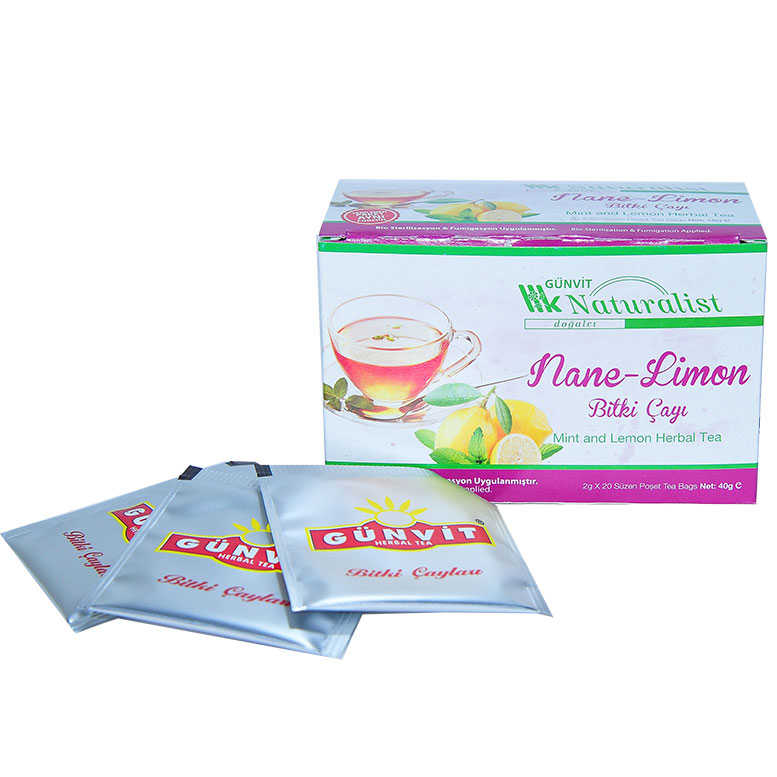 Mint Lemon Herbal Tea 20 Sachets