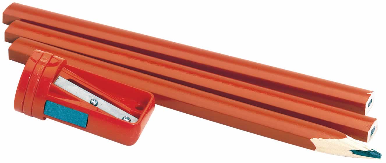 Carpenter's Pencil 12 pcs - Red