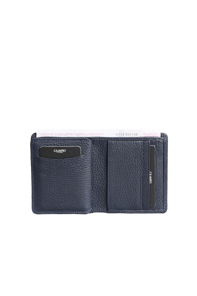 Dustin Navy Blue Leather Men's Wallet