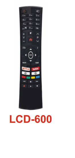 Vestel Compatible Netflix Youtube Keypad TV Remote Control - LCD 600