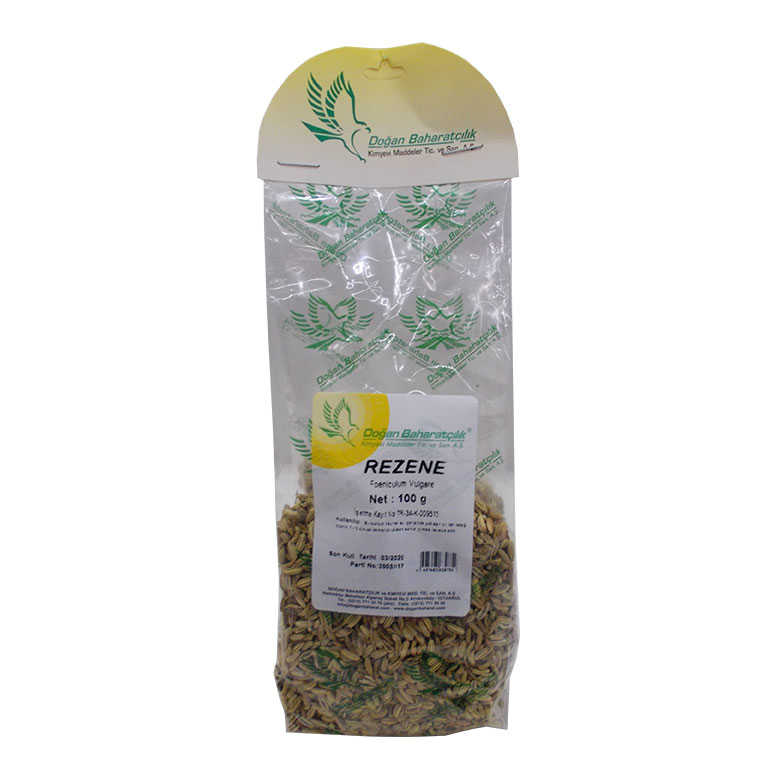 Fennel Natural Grain Fennel Seeds 100 Gr Package