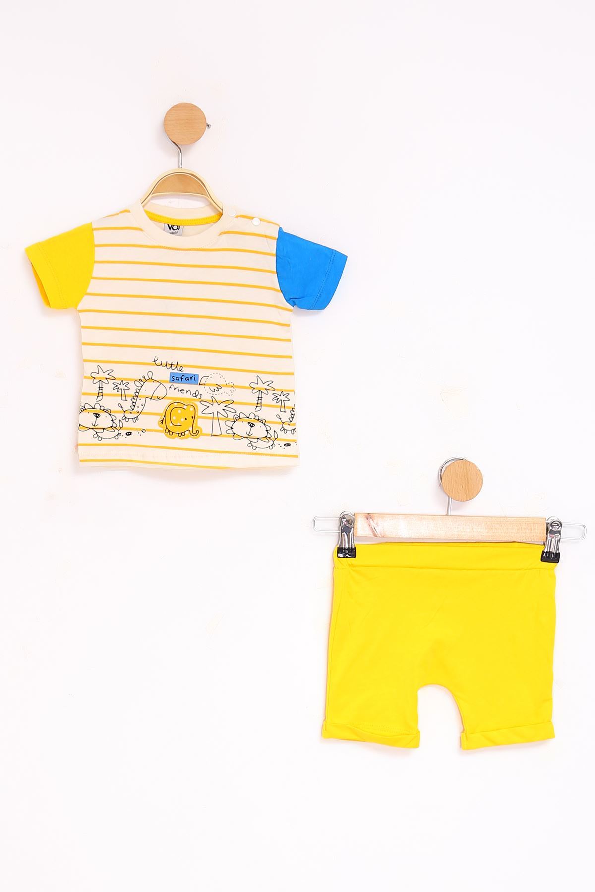 6-18 Months Striped Baby Set Yellow