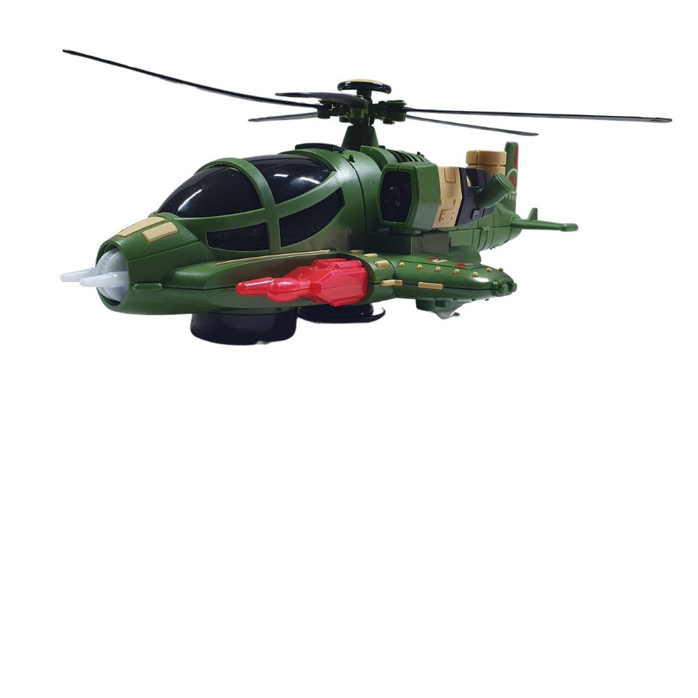 Ground Hovering Swing and Turn Combat Helicopter 30 Cm