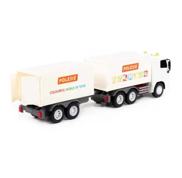 Double Trailer Truck with Sliding Sound and Light