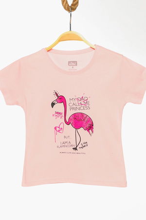 1-4 Years Printed Kids T-Shirt Pink