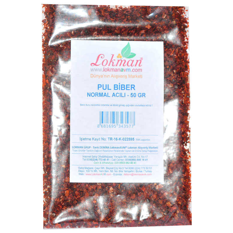 Chili Pepper Normal Hot 50 Gr Package