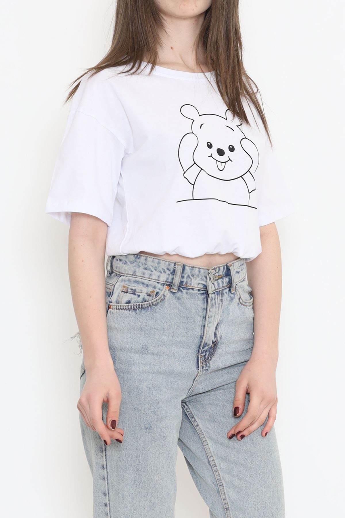 Elastic Waist T-Shirt White