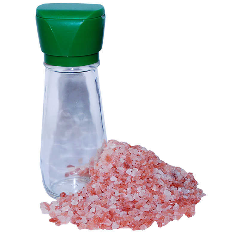 Salt Pepper Grinder Green + Himalayan Pebble Salt Pink 250 Gr