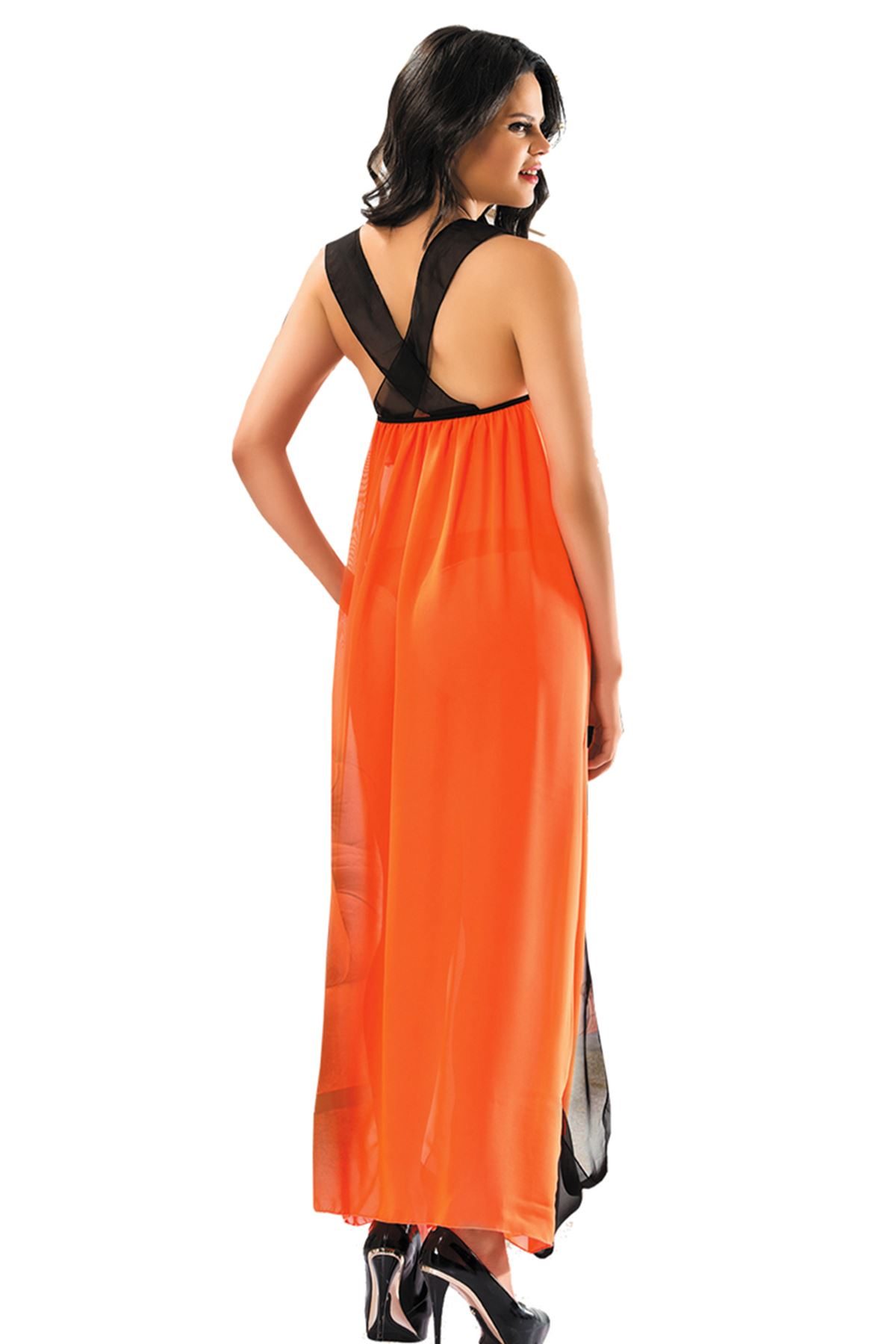 Orange Tulle Nightgown