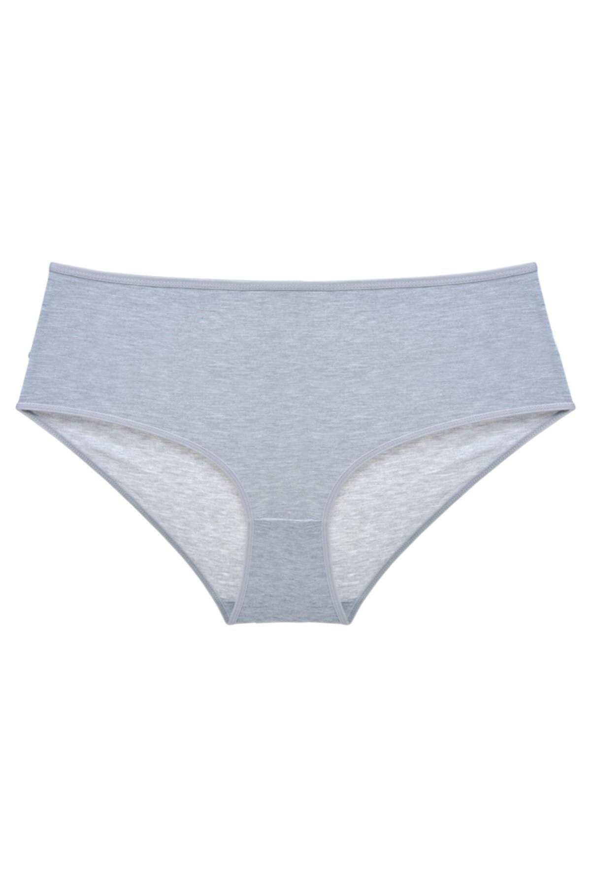 3Pcs Women High Waist Bato Panties White Gray Skin