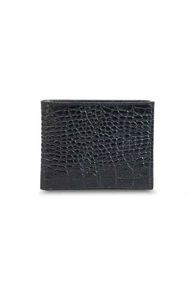 Croco Black Classic Leather Men's Wallet