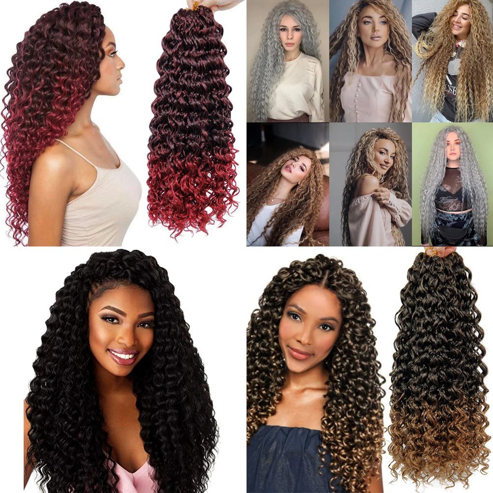 Afro Hair Wavy Hair / Black Red Color Transition 1B/BG