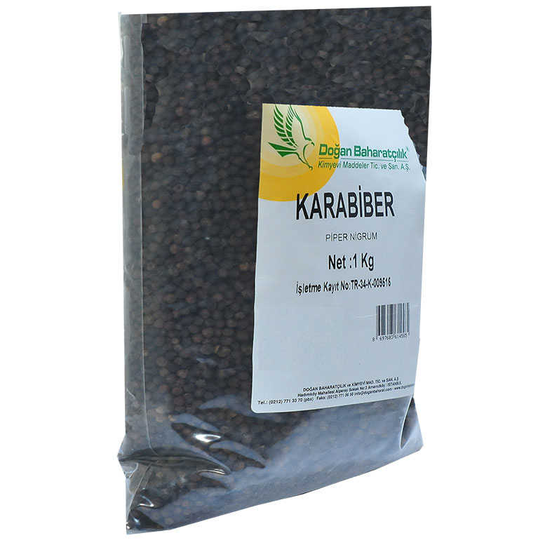 Black Pepper Natural Grain 1000 Gr Package