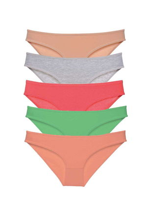 5pcs Eco Set Lycra Women Slip Panties Soft Colors