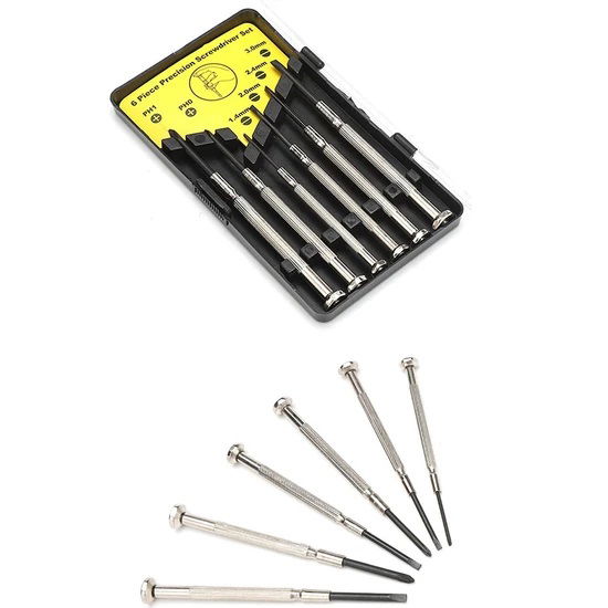 6 Piece Precision Screwdriver Repair Kit - Phone - Watch Repair Kit