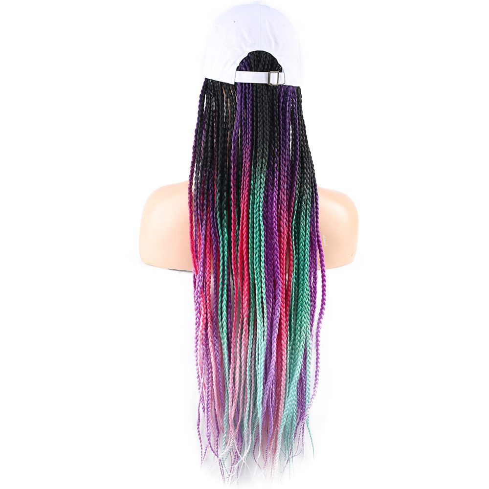 White Hat Look Mesh Wig / Mixed Color