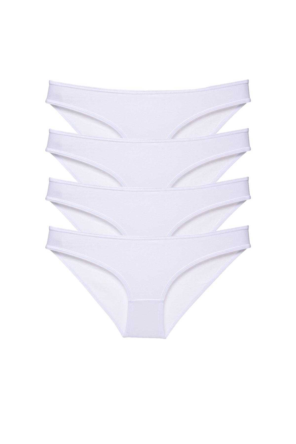 4pcs Super Eco Set Lycra Women Slip Panties White