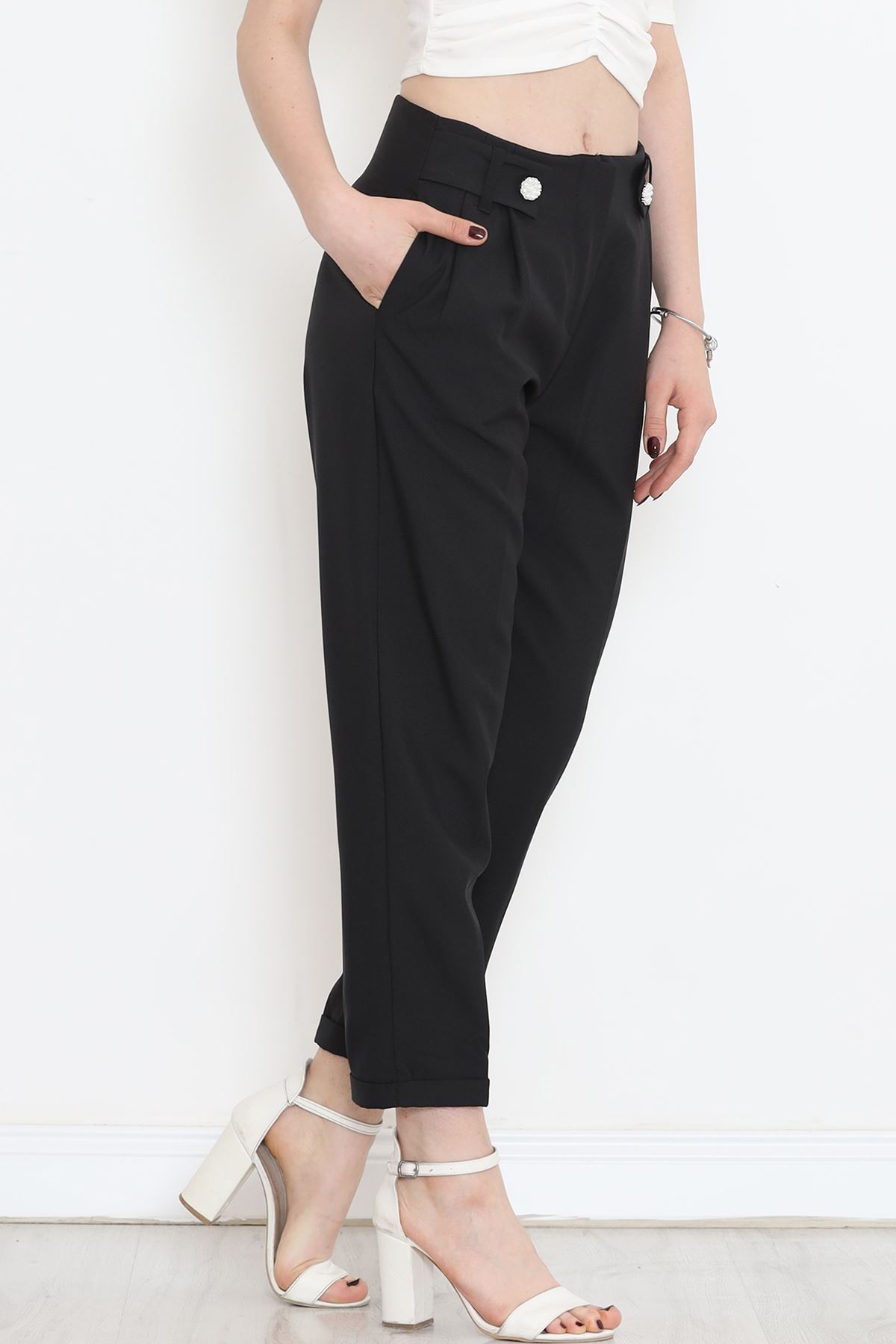 Double Leg Pants Black