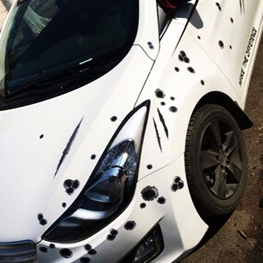 Car Sticker Bullet and Auto Sticker Wound Shaped 3D