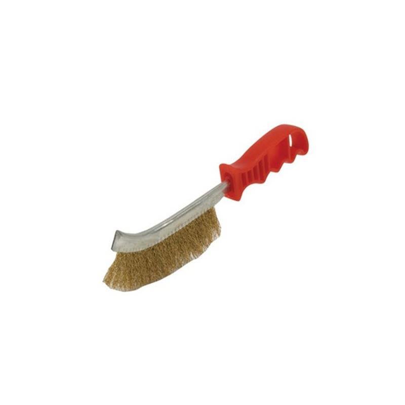 Curved Handle Wire Brush Single Row (Plastic Handle)