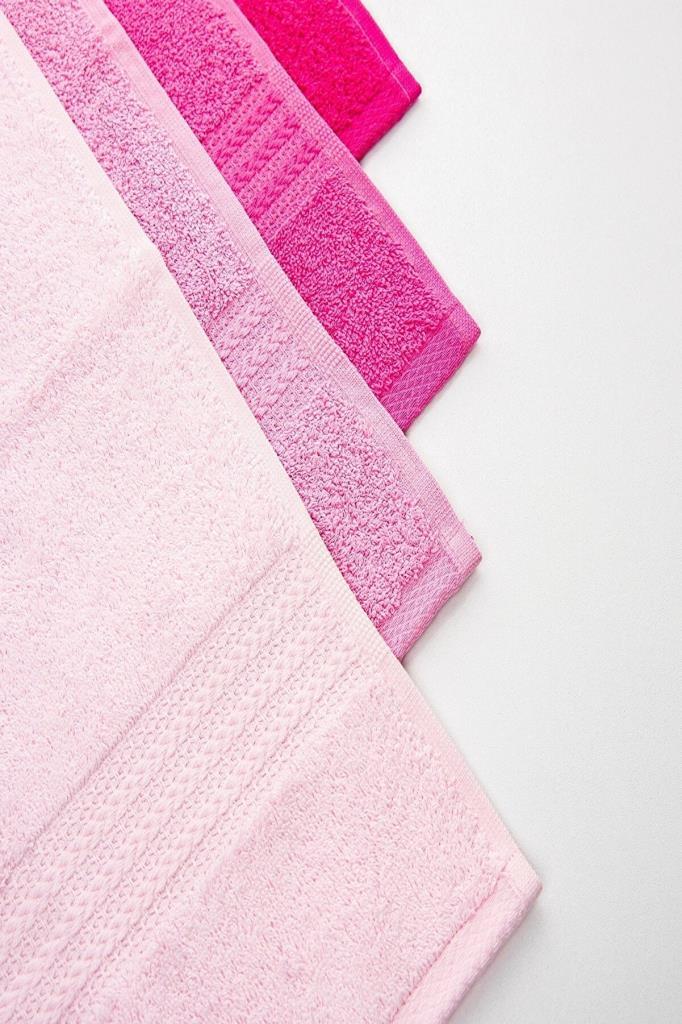 4 pcs 50x90 Towel Set Pink