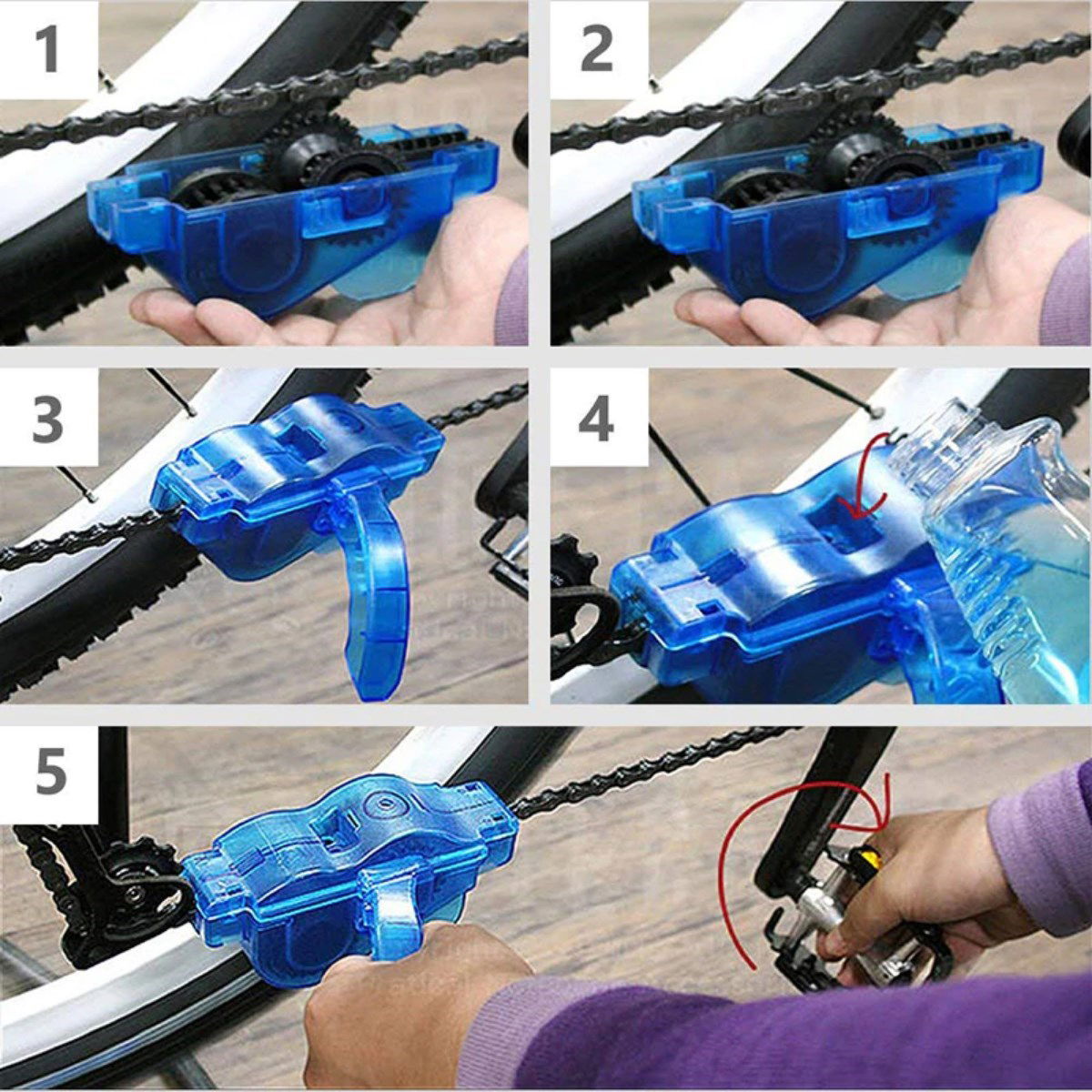 4 Piece Bicycle Chain Cleaning Kit