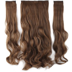 Kanekalon Fiber Synthetic Wavy Half Moon + 2 Side Hair Snaps / Auburn