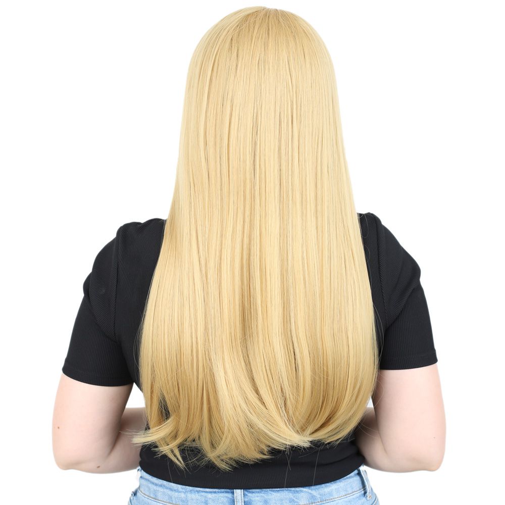 Kanekalon Fiber Synthetic Long Straight Wig / Yellow