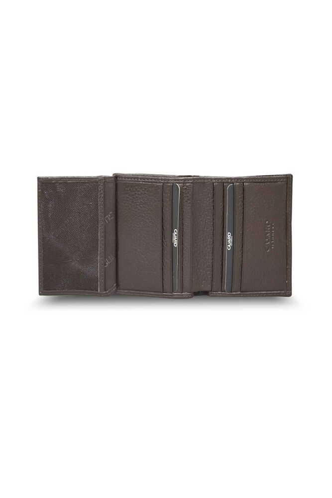 Brown Multi-Compartment Mini Leather Men's Wallet