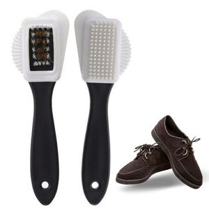 Three Sided Portable Suede Boots Shoe Cleaning Care Brush